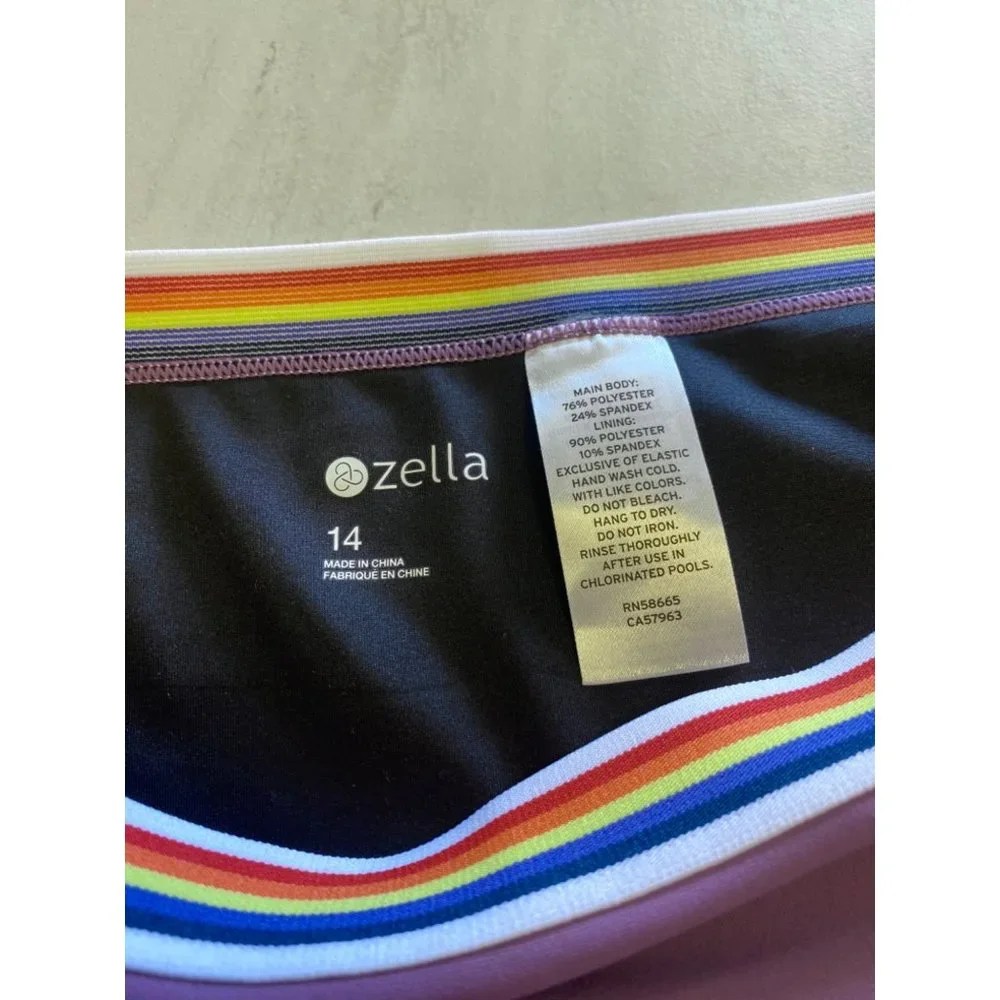 ZELLA GIRL Kids' Pop Trim Swimsuit bottom In Purple Violet